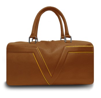 Bowling Vue Lac Valière en cuir cognac