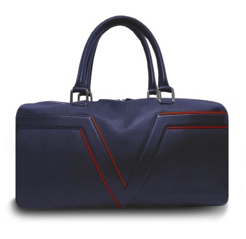 Bowling Vue Lac Valière en cuir bleu