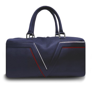 Bowling Vue Lac Valière en cuir bleu