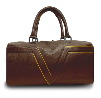 Bowling Vue Lac Valière en cuir marron