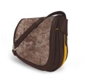 Le sac à main Vens, intemporel et indispensable, dans sa version en mouton, liseré jaune.