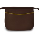 Besace marron liseré jaune Savine