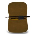 Besace cognac liseré jaune Savine