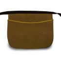 Besace cognac liseré jaune Savine