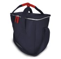 Notre glacière Vignoble, élégante dans sa version en cuir bleu, liseré rouge