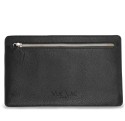 Notre pochette plate Vanda, face arrière avec sa poche zippée