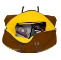 Sac de voyage cognac liseré jaune Brevent