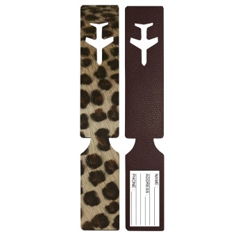 Notre porte-adresse en cuir KiVu en léopard