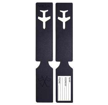 Notre porte-adresse en cuir KiVu en cuir marine