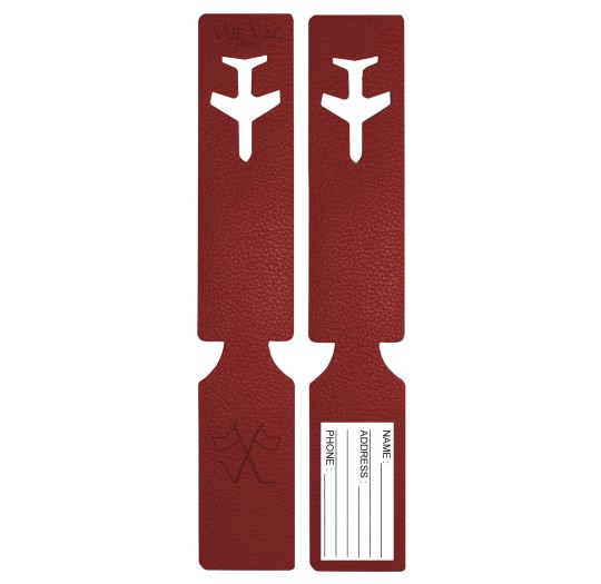 Notre porte-adresse en cuir KiVu en cuir rouge