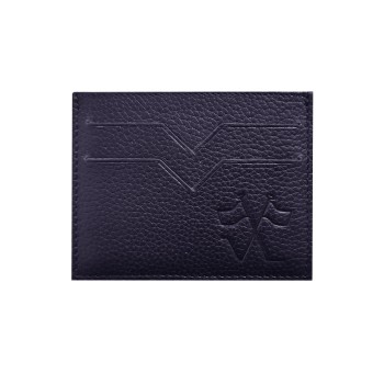 Notre porte carte de crédit Vernois en cuir bleu