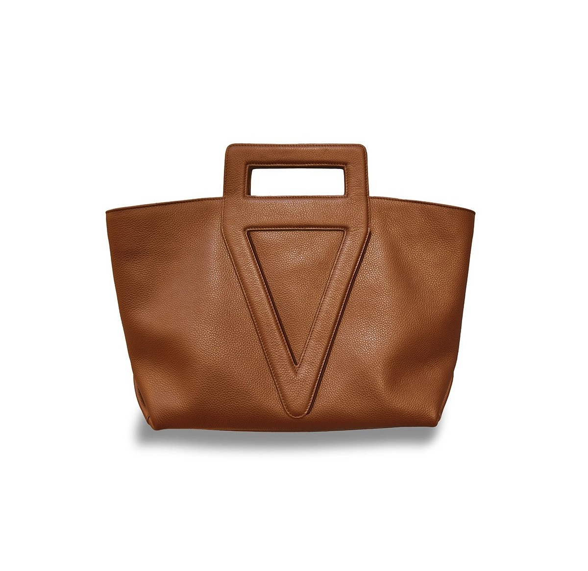 Cabas cognac liseré marron Victoria