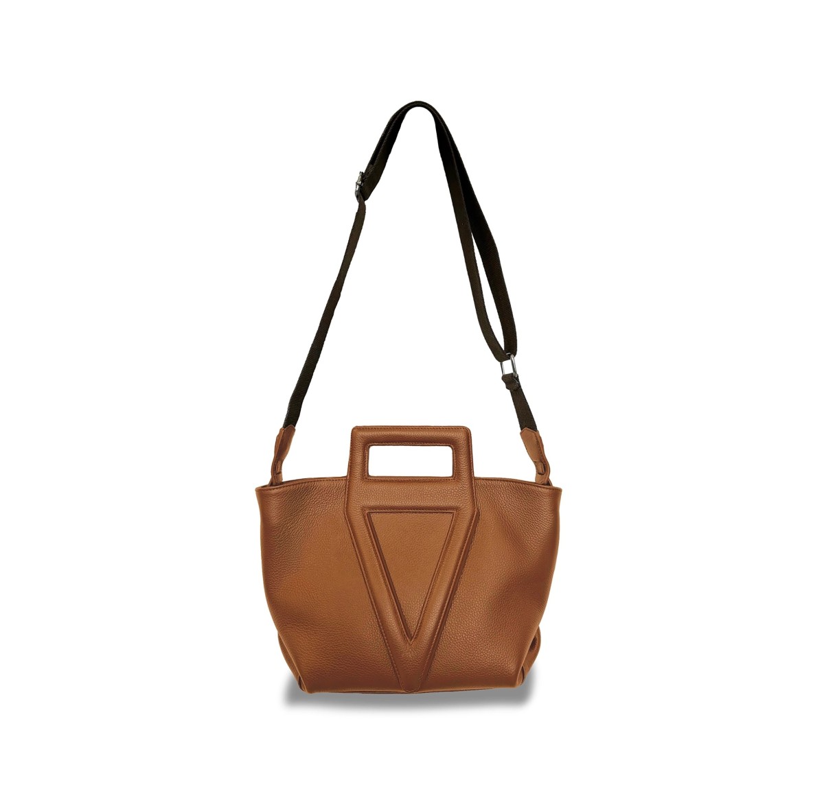Cabas cognac liseré marron Victoria