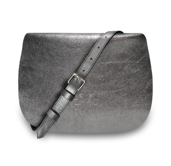 Besace argent liseré gris Savine