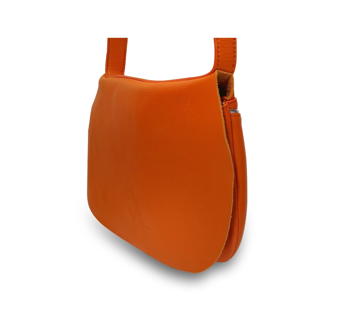 Besace Vue Lac SaVine en nubuck orange