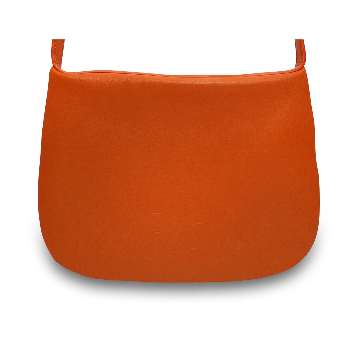 Besace Vue Lac SaVine en nubuck orange