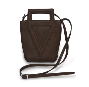 Le sac cabas Vue Lac Victoria en cuir marron.