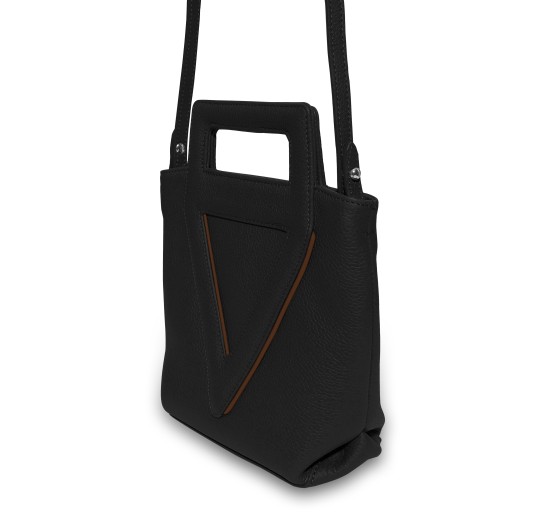 Le sac cabas Vue Lac Victoria en cuir noir.