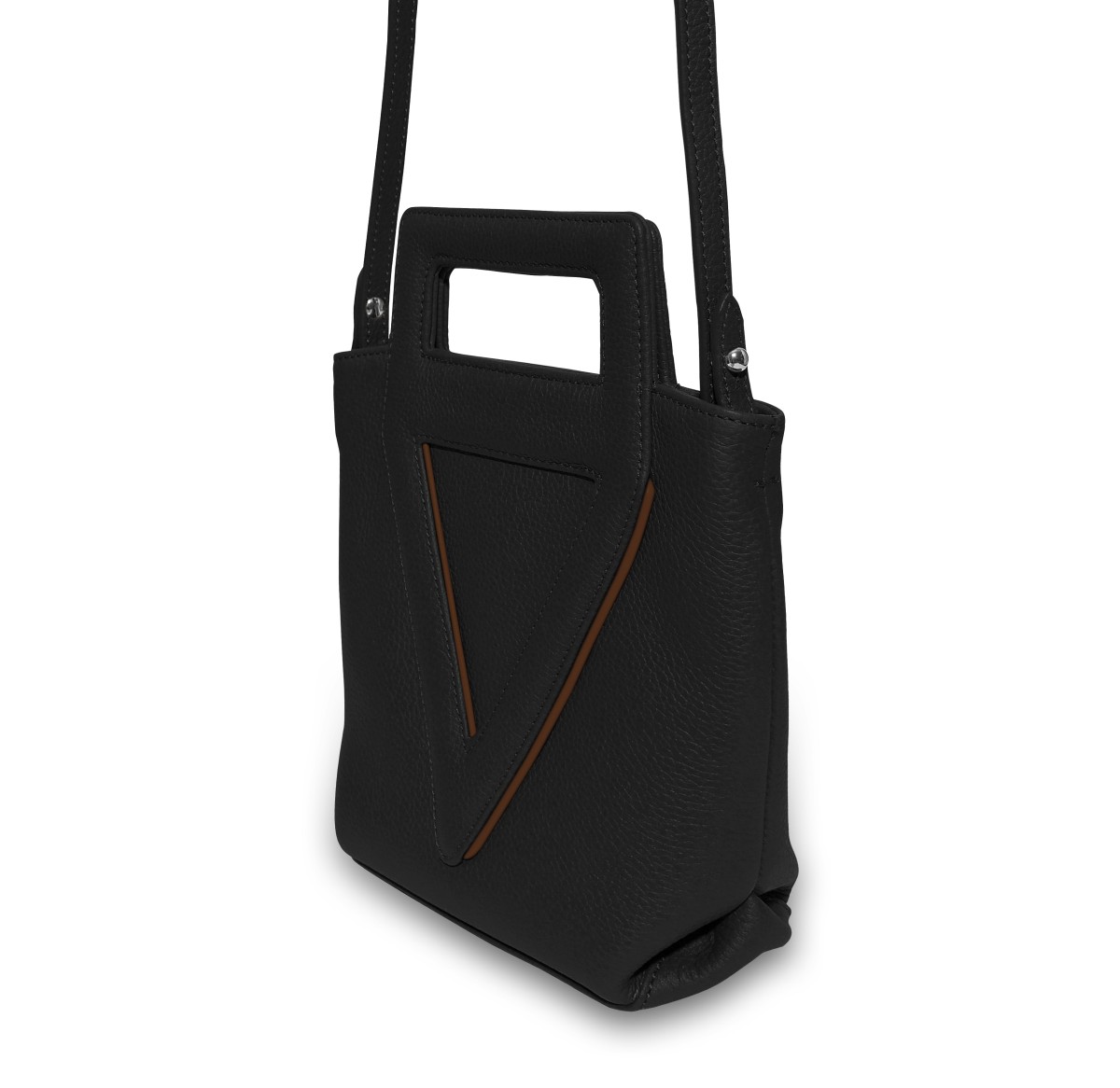 Le sac cabas Vue Lac Victoria en cuir noir.