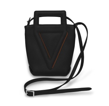 copy of Cabas noir liseré cognac Victoria