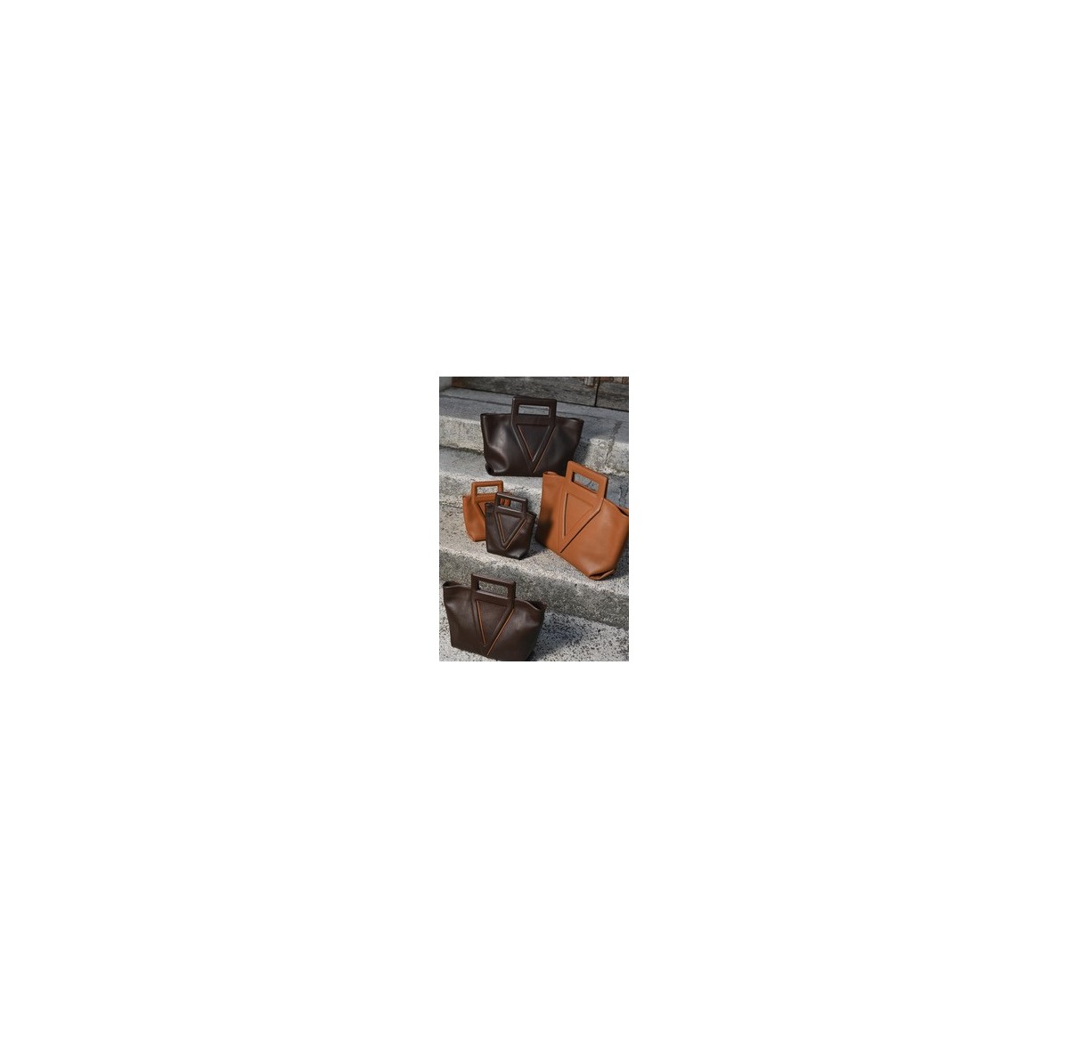copy of Cabas cognac liseré marron Victoria