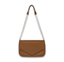 Sac à main cognac liseré marron chaine JaVen