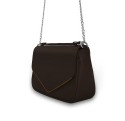 Sac à main marron liseré cognac chaine JaVen