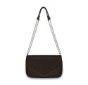 Sac à main marron liseré cognac chaine JaVen