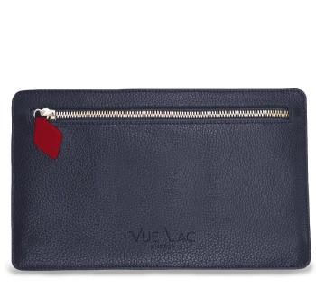 Pochette plate bleu rouge Vanda