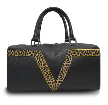 Bowling Vue Lac Valière en cuir noir