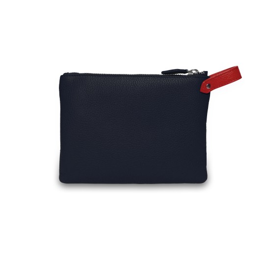 Pochette Vue Lac Volta en cuir marine Pochette Vue Lac Volta en cuir marine