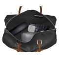 Sac bowling noir liseré cognac Valière