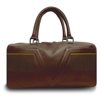 Bowling Vue Lac Valière en cuir marron