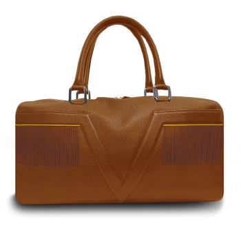 Bowling Vue Lac Valière en cuir cognac